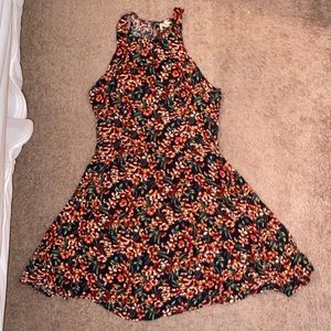Hollister Floral Fit and Flare Dress (Size Medium)